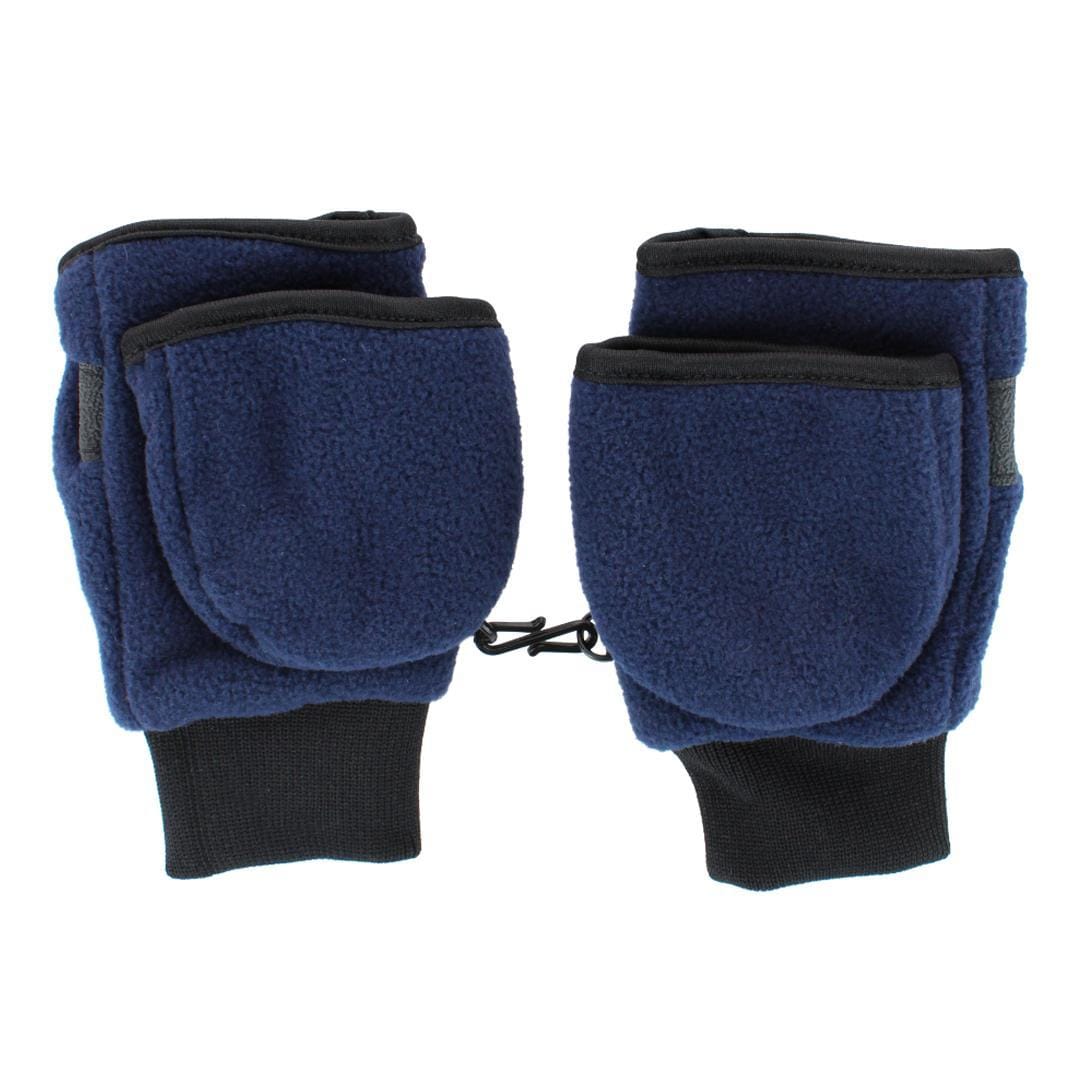 Polar Wear Kid's 2-4 Winter Fleece Convertible Fingerless Glove to Mitten - Navy