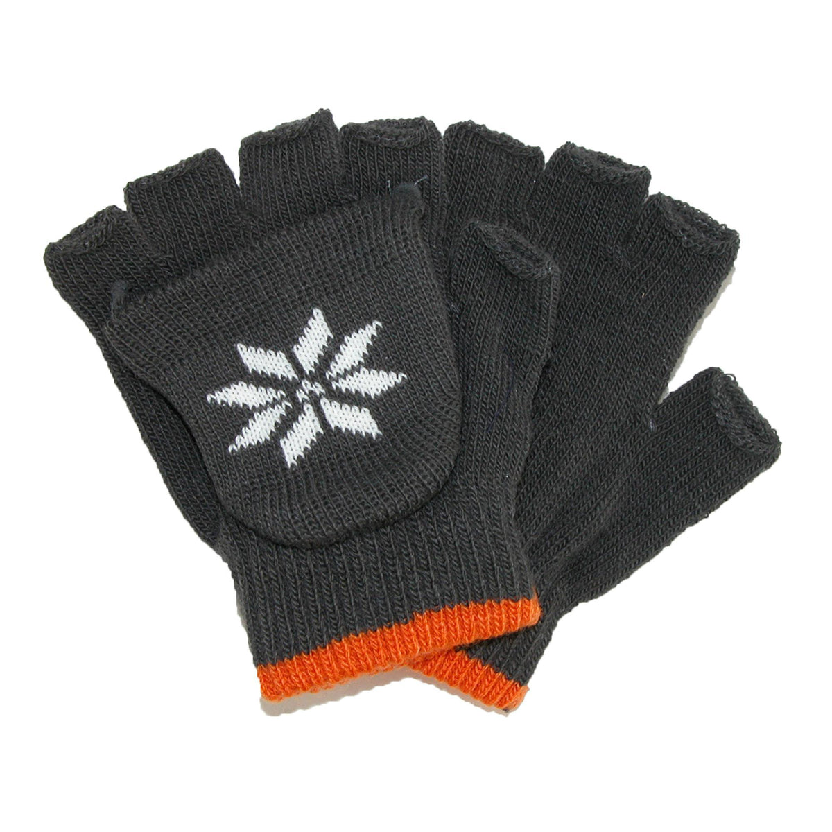CTM® Kids' Stretch Convertible Fingerless Winter Gloves - Grey