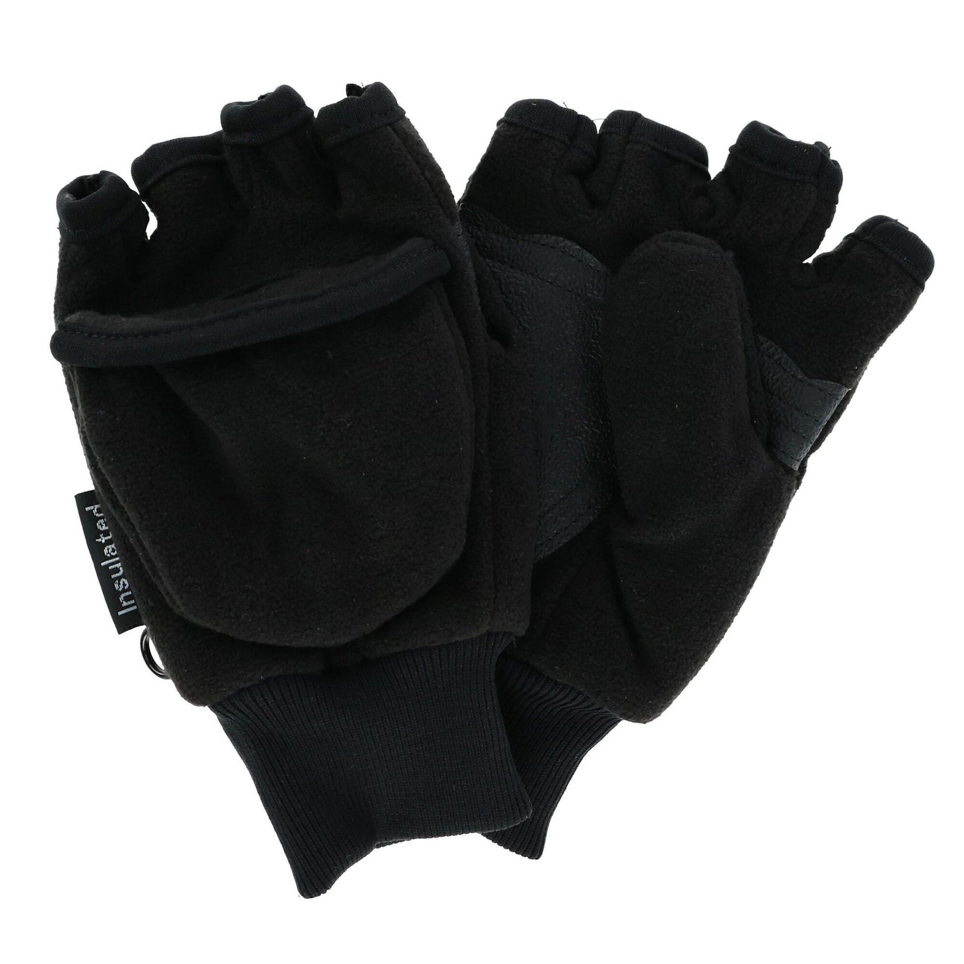 CTM® Kids' and Teens' Fleece Convertible Fingerless Winter Mitten / Gloves - Kids' and Teens' Fleece Convertible Fingerless Winter Mitten / Gloves