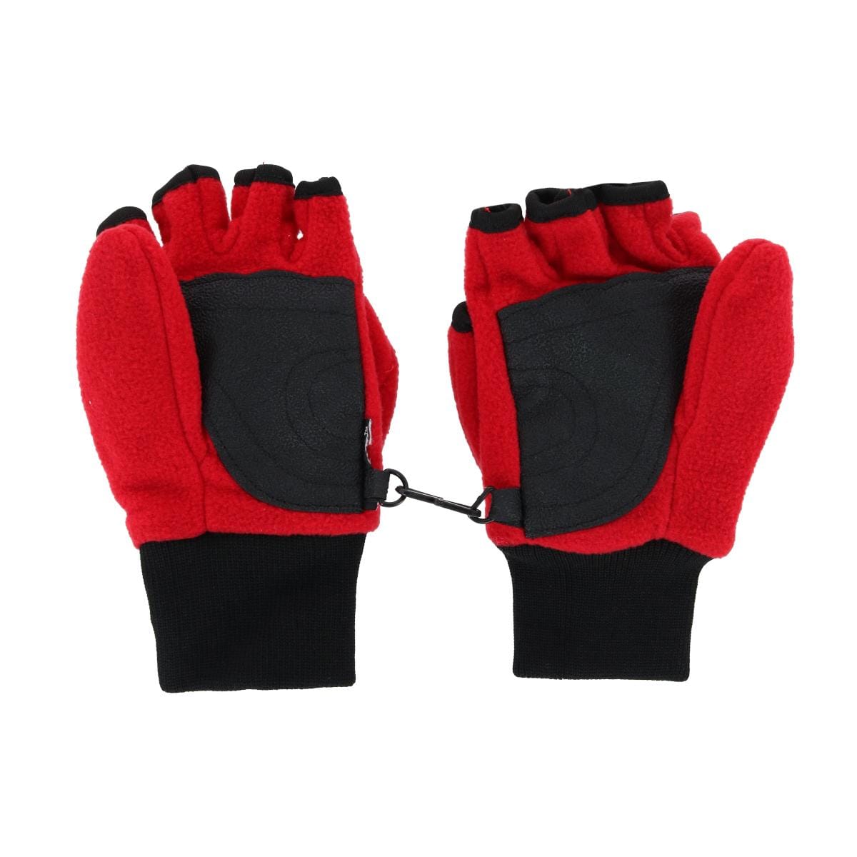 Iceberg Polar Wear Kid's 4-7 Fleece Convertible Fingerless Glove to Mitten - Red