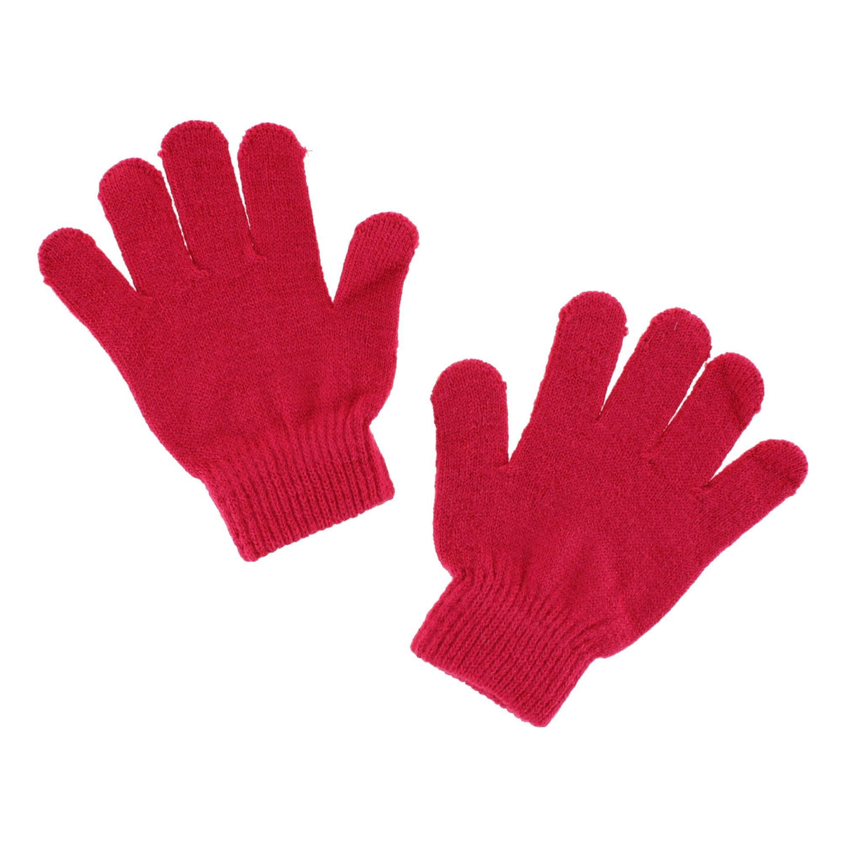 ClimaZer0 Girl's Flower Beanie Hat Scarf and Gloves Winter Set - Dark Pink