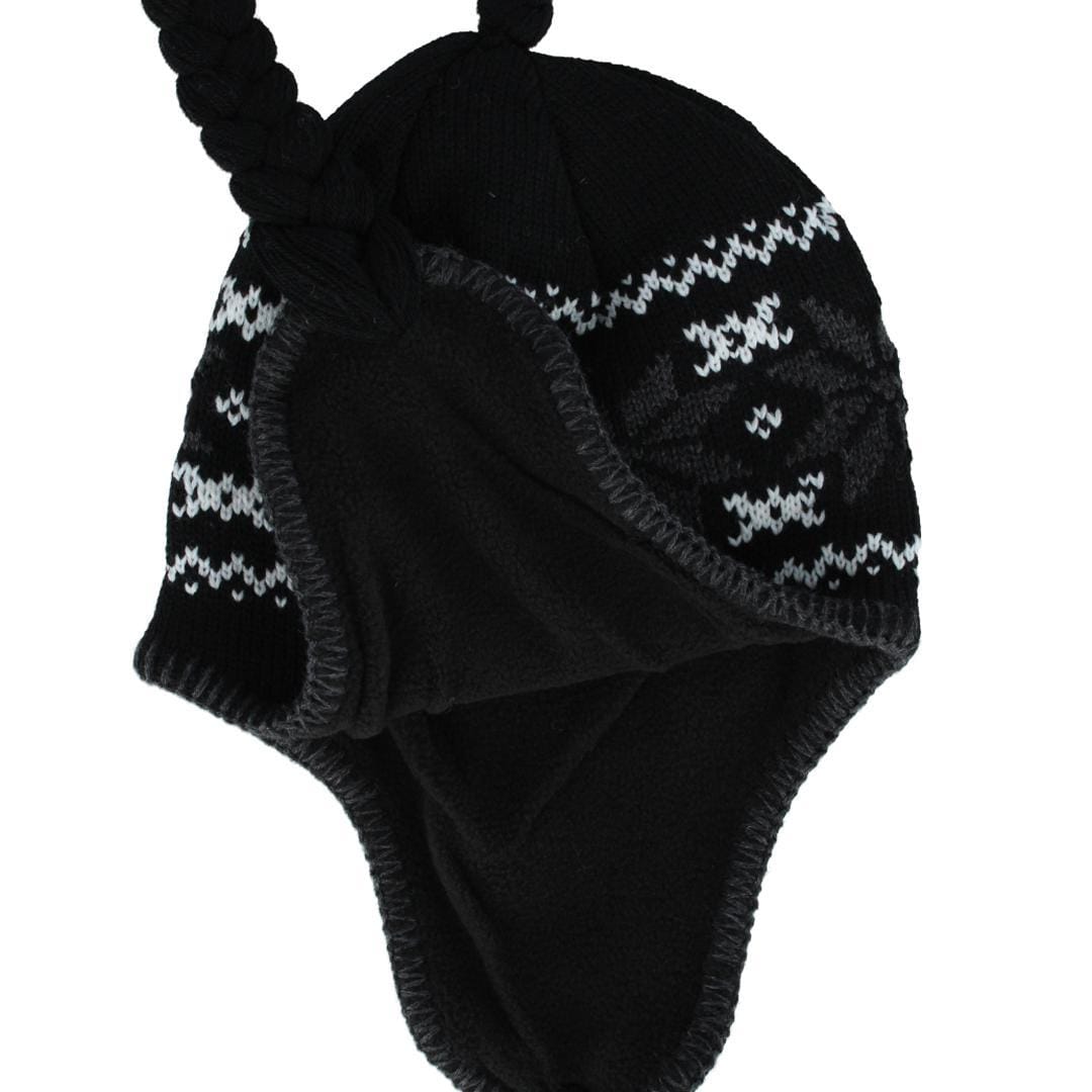 Polar Wear Women's Snowflake Winter Aviator Hat - Black