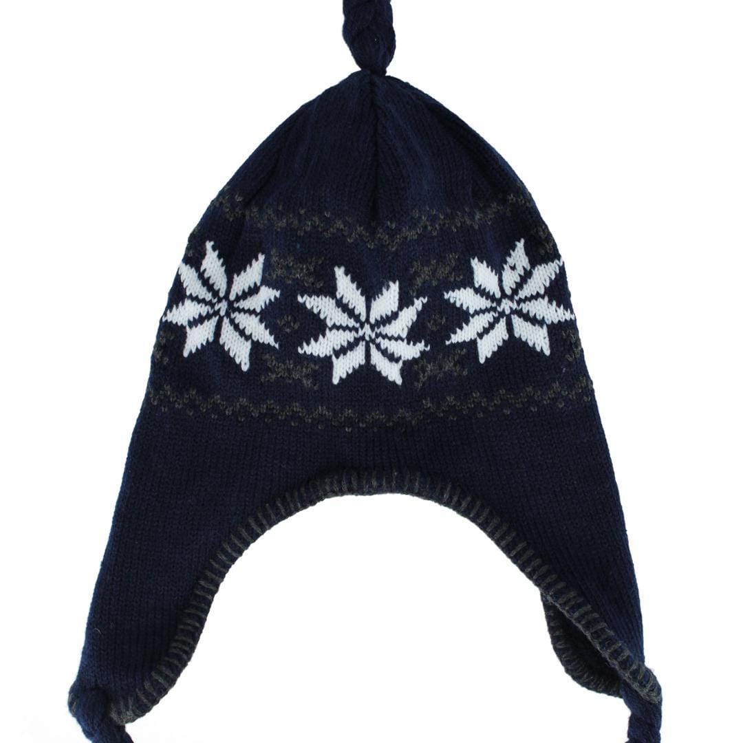 Polar Wear Women's Snowflake Winter Aviator Hat - Navy