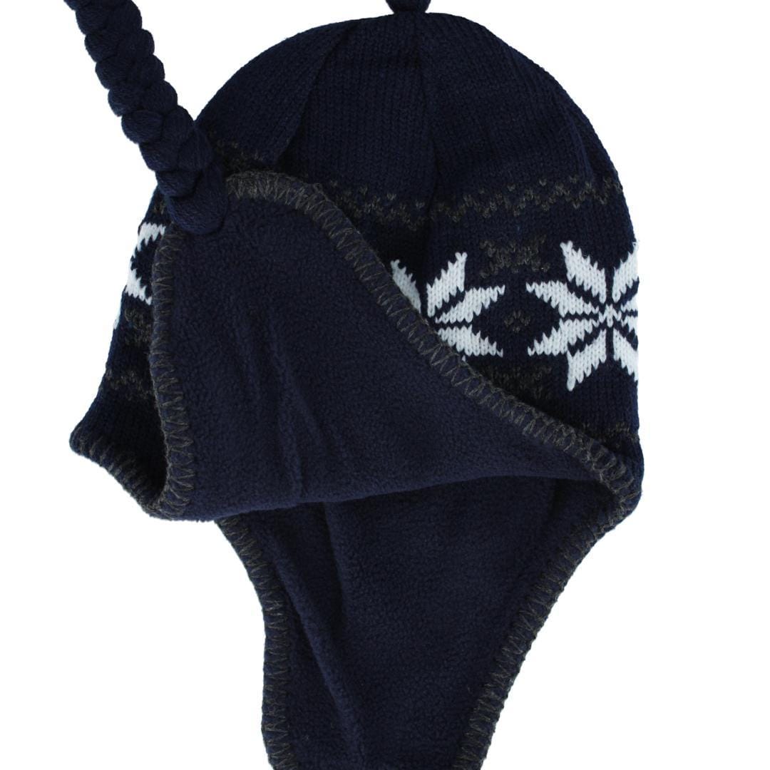 Polar Wear Women's Snowflake Winter Aviator Hat - Navy