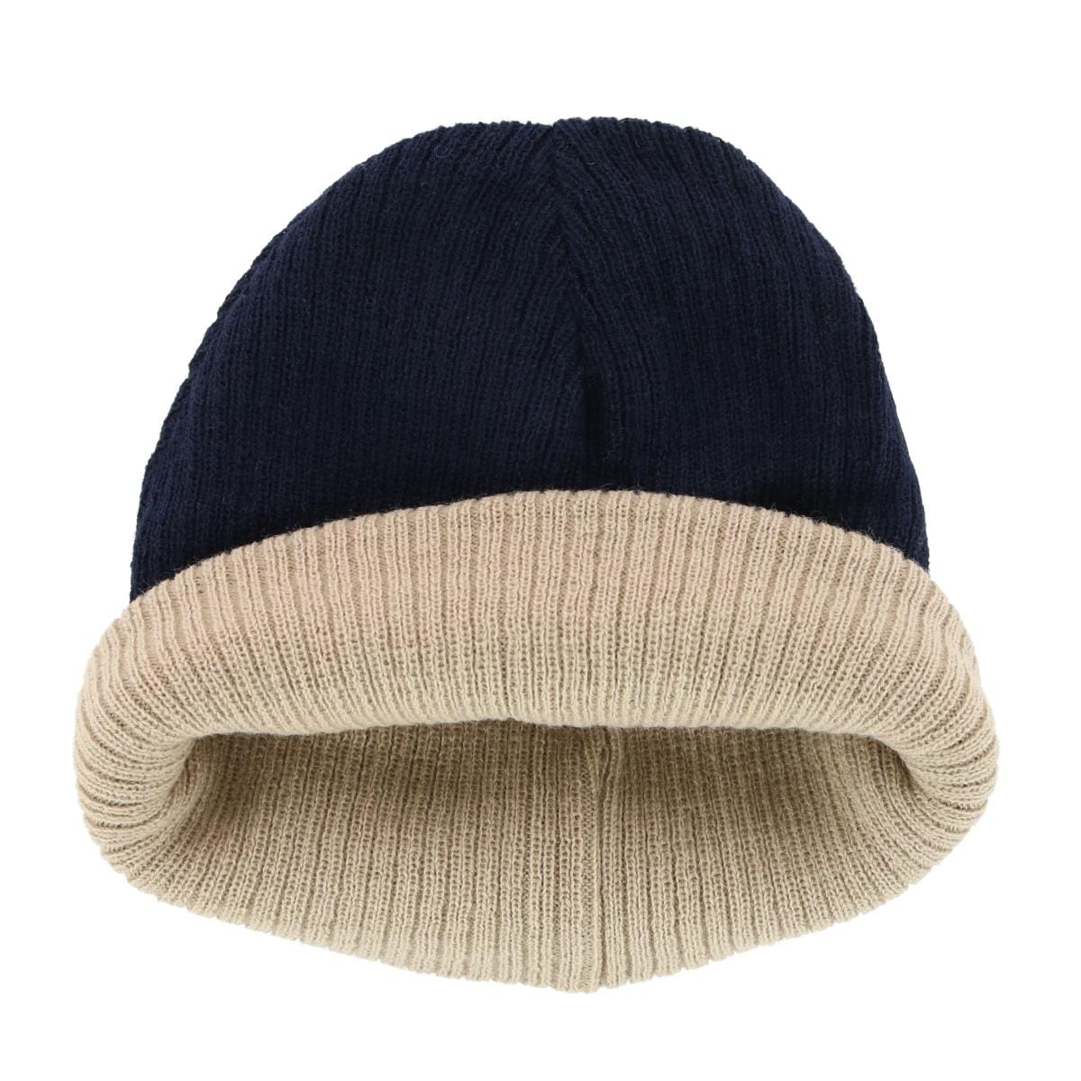G&S Originals Men's Wool Blend Reversible Knit Winter Hat - Navy