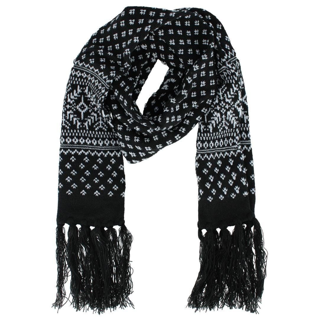 Polar Wear Men's Winter Snowflake Pattern Heavyweight Knit Scarf - Men's Winter Snowflake Pattern Heavyweight Knit Scarf