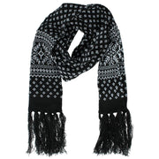 Men's Winter Snowflake Pattern Heavyweight Knit Scarf