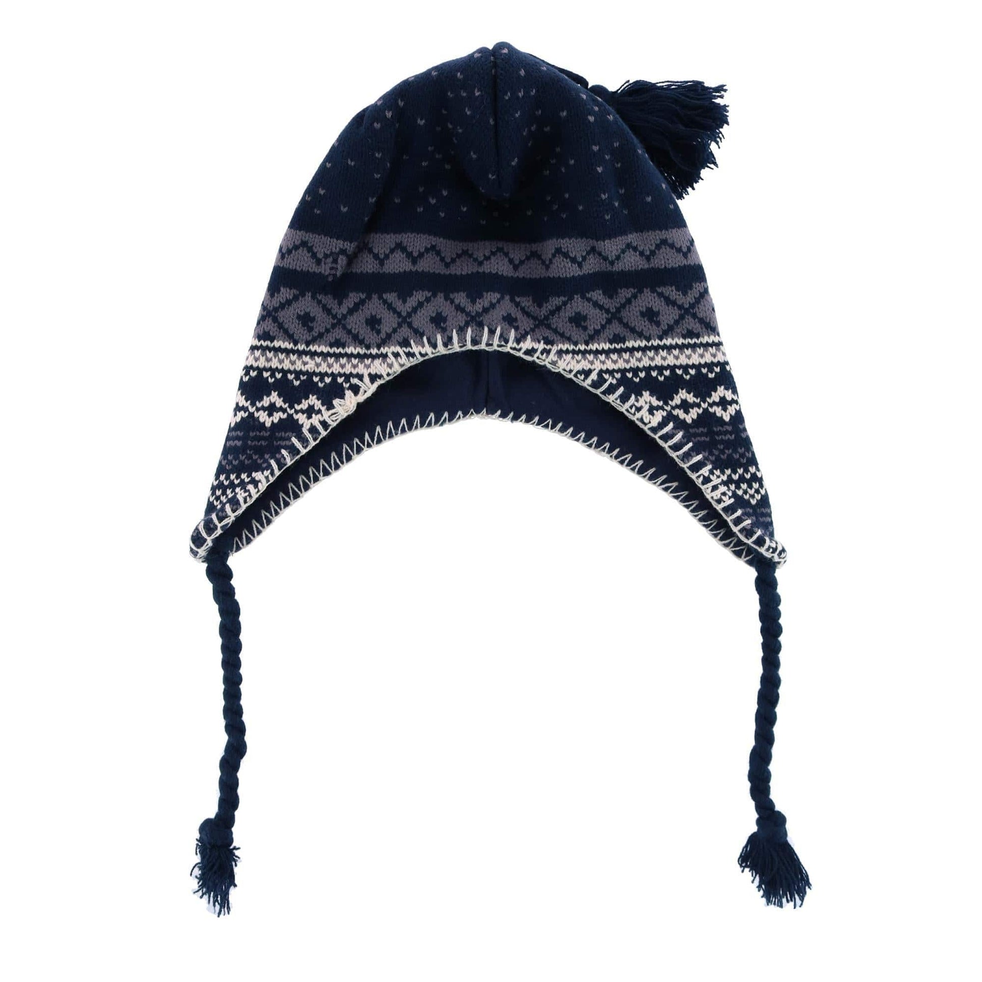 CTM® Men's Heavy Knit Winter Pattern Hat Glove and Scarf Set - Navy