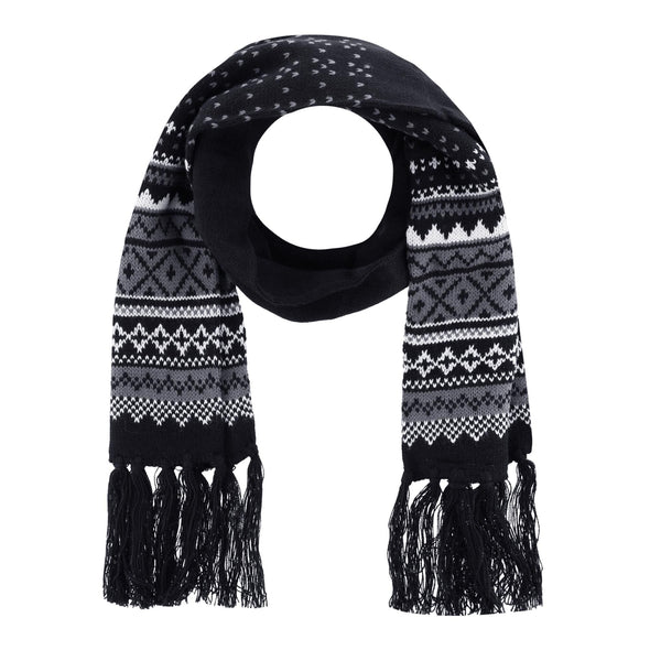 Men's Heavy Knit Winter Pattern Scarf