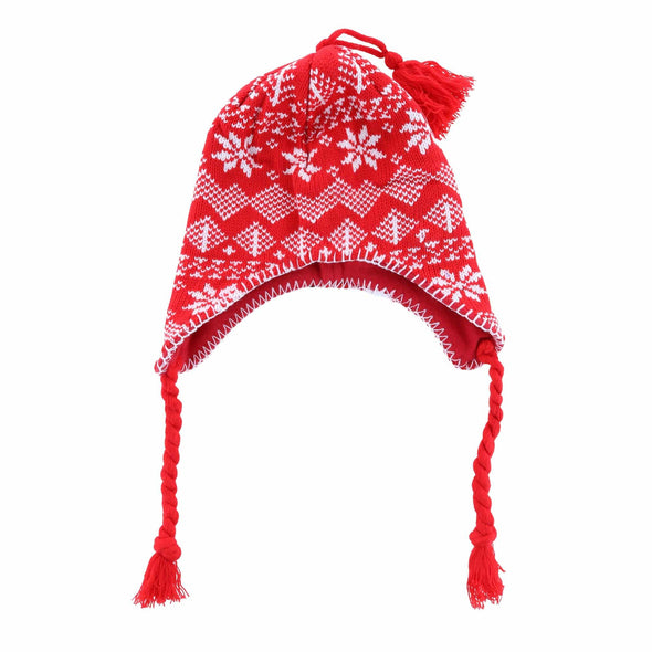 Women's Heavy Knit Winter Pattern Peruvian Hat