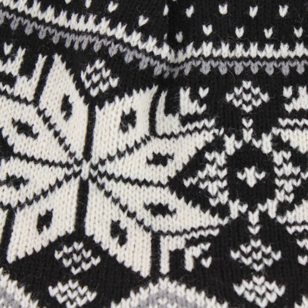 ClimaZer0 Women's Heavyweight Snowflake Winter Beanie Hat - Black