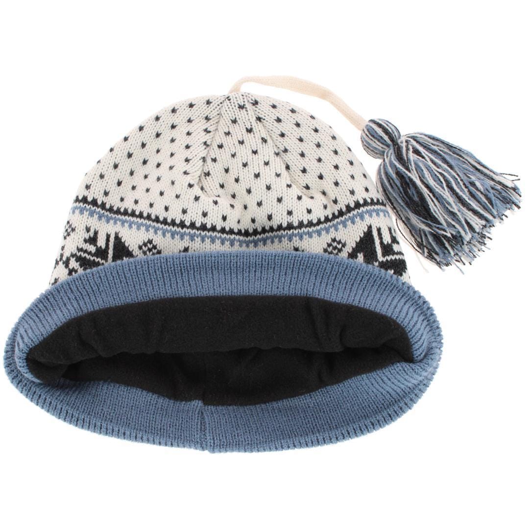 ClimaZer0 Women's Heavyweight Snowflake Winter Beanie Hat - Blue