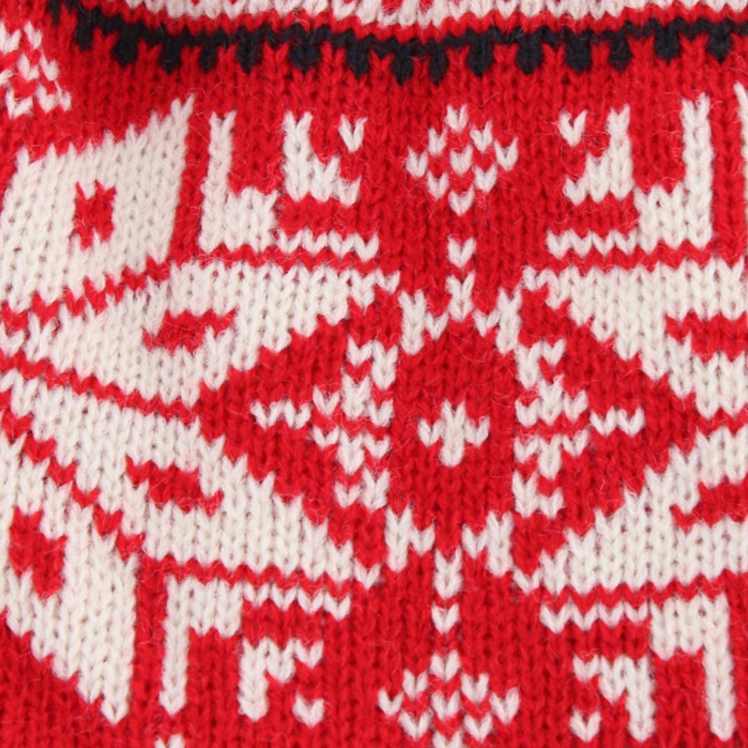 ClimaZer0 Women's Heavyweight Snowflake Winter Beanie Hat - Red