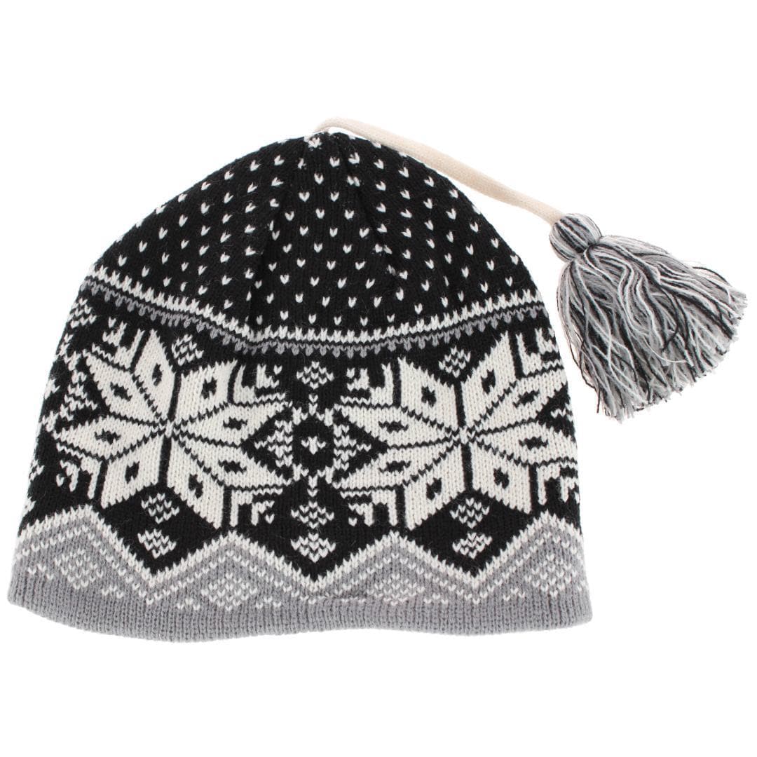 ClimaZer0 Women's Heavyweight Snowflake Winter Beanie Hat - Women's Heavyweight Snowflake Winter Beanie Hat