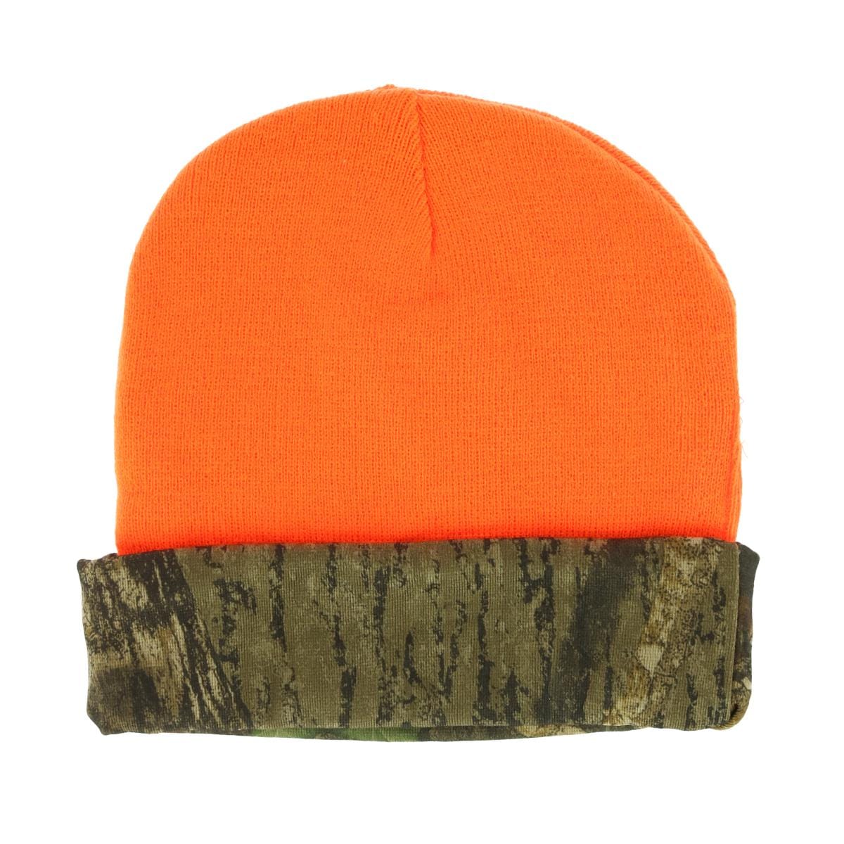 Iceberg Polar Wear Men's Reversible Camo Heavyweight Knit Winter Hat - Black