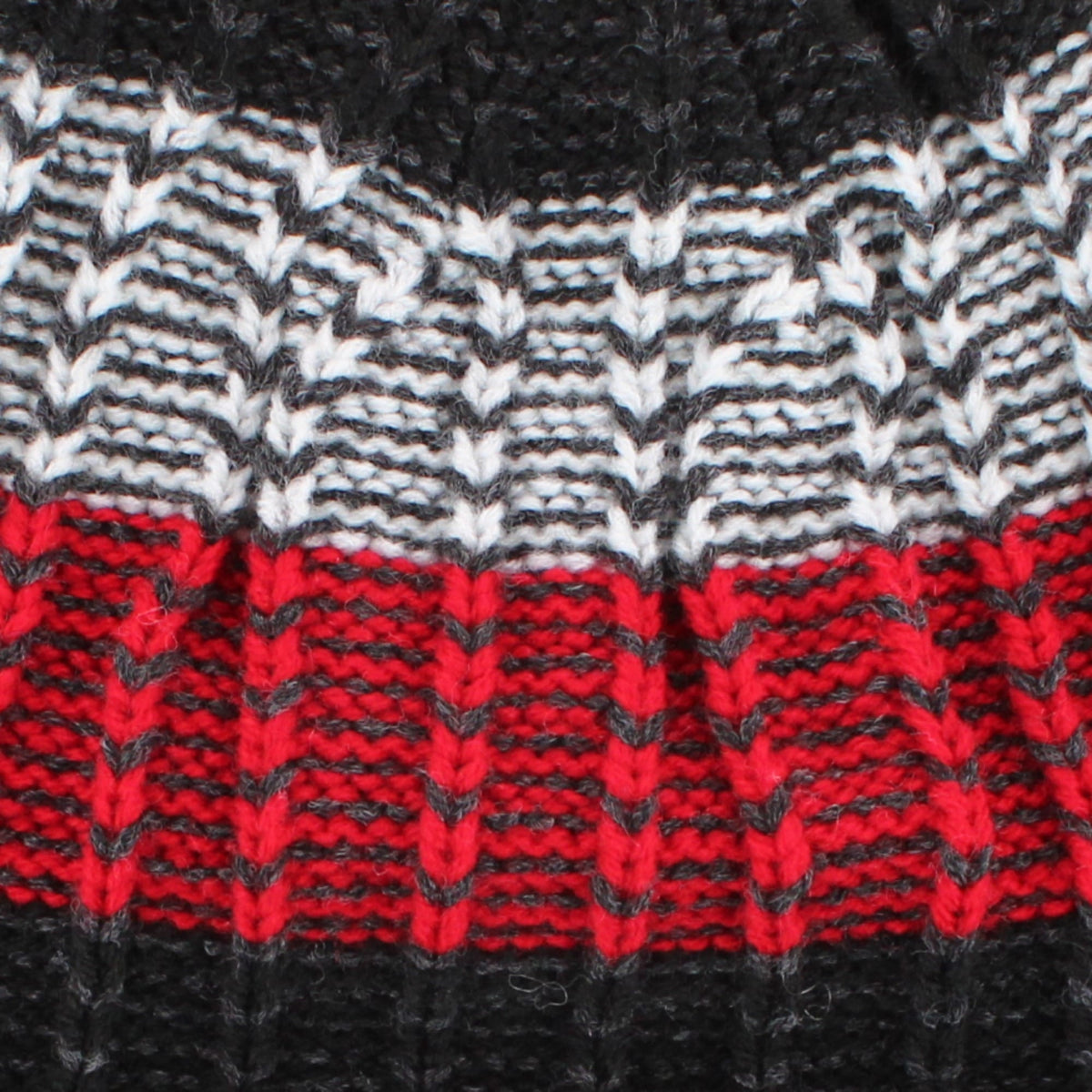 G&S Originals Men's Color Block Stripe Knit Winter Beanie Hat - Black