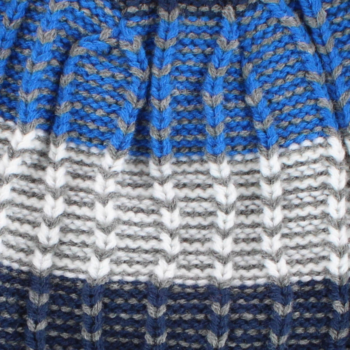 G&S Originals Men's Color Block Stripe Knit Winter Beanie Hat - Blue
