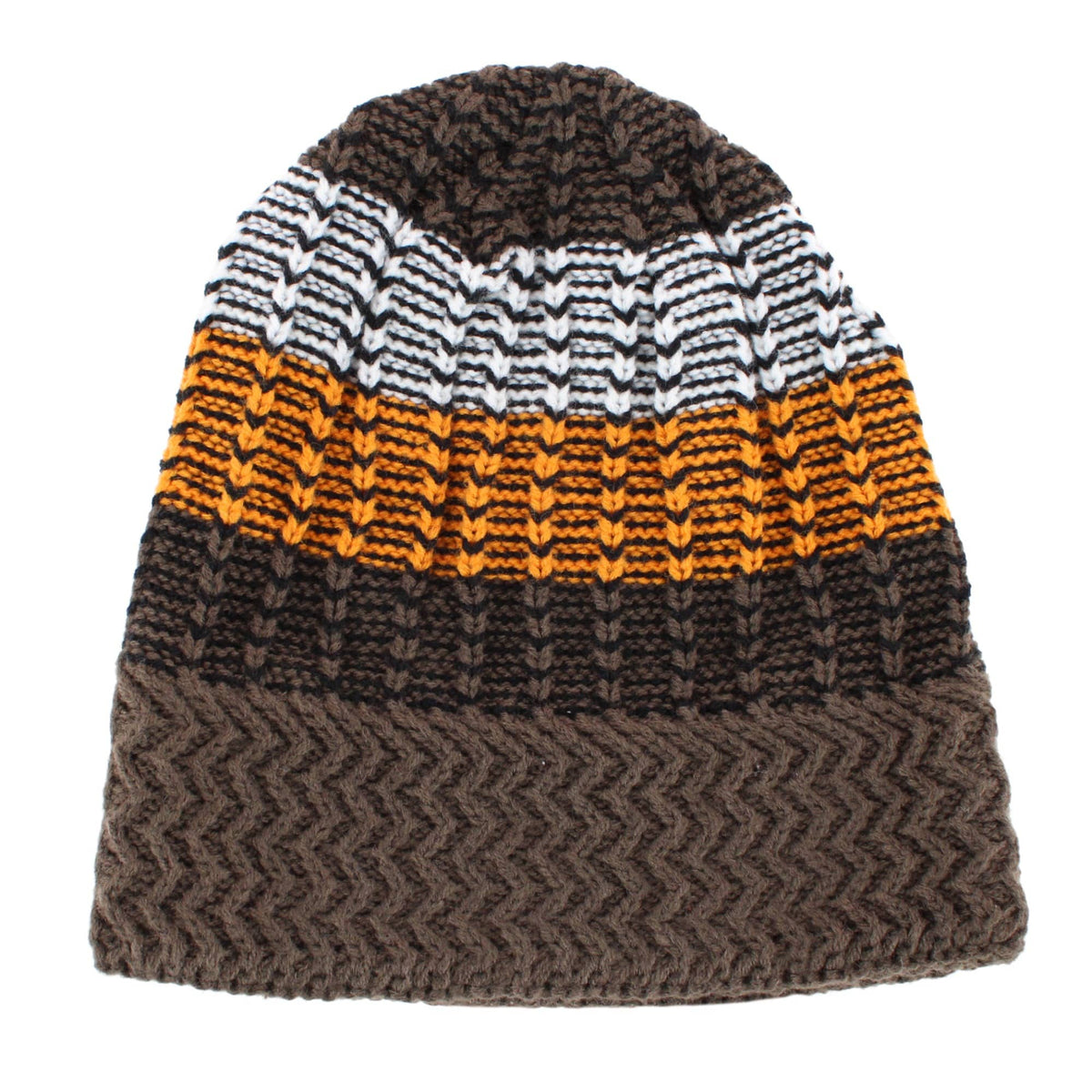 G&S Originals Men's Color Block Stripe Knit Winter Beanie Hat