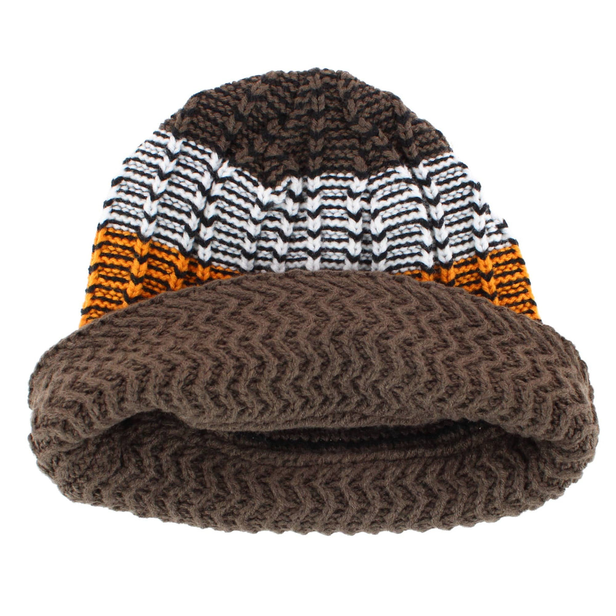 G&S Originals Men's Color Block Stripe Knit Winter Beanie Hat - Green
