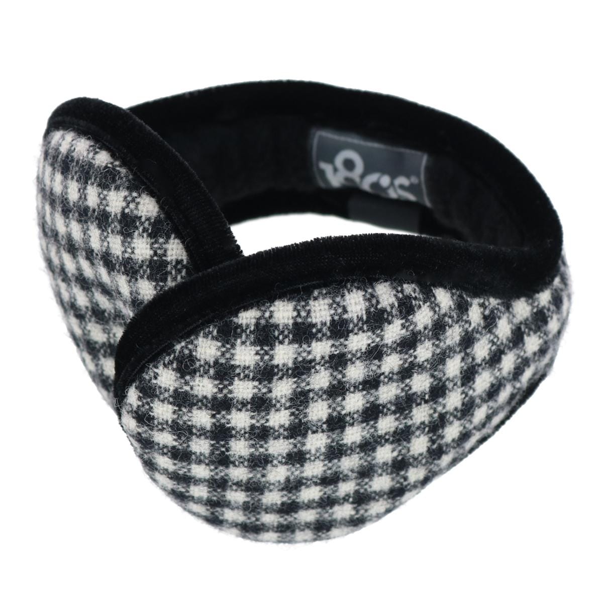 180s Women's American Wool Houndstooth Wrap Around Ear Warmer - Women's American Wool Houndstooth Wrap Around Ear Warmer