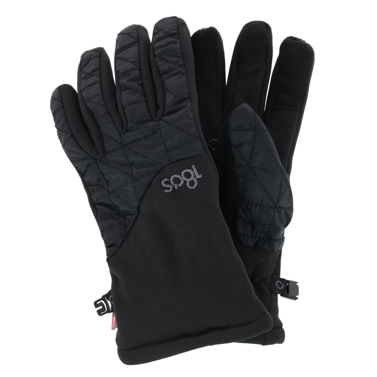 180s Women's All Finger Touchscreen Winter Gloves and Ear Warmer Set - Black