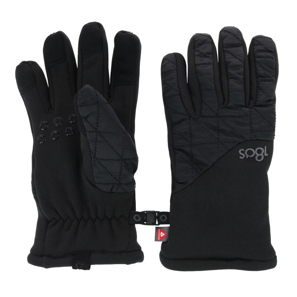 180s Women's All Finger Touchscreen Winter Gloves and Ear Warmer Set - Black