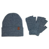Marbled Hat and Fingerless Gloves Winter Set
