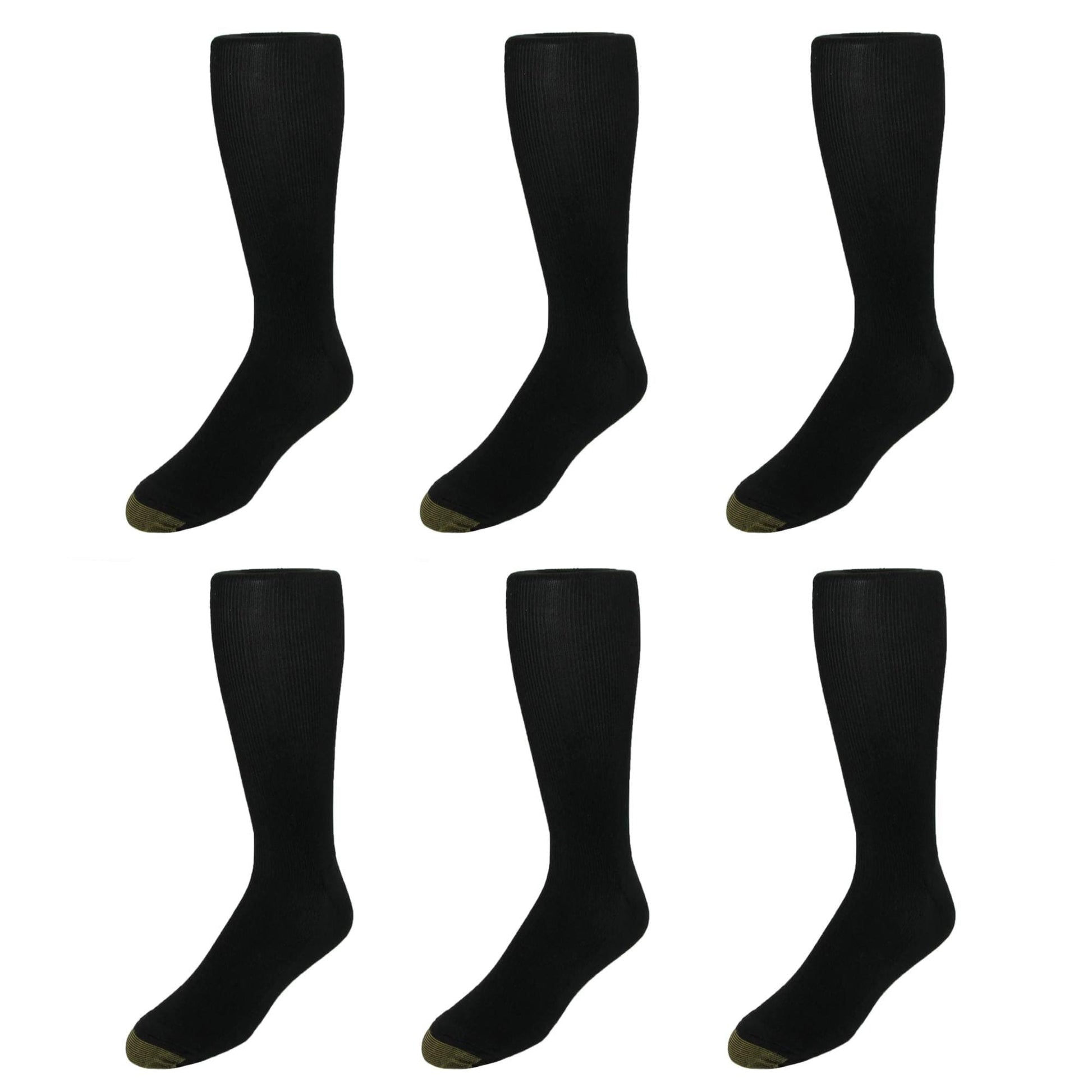 Gold Toe Men's Metropolitan Moisture Control OTC Socks (Pack of 6)