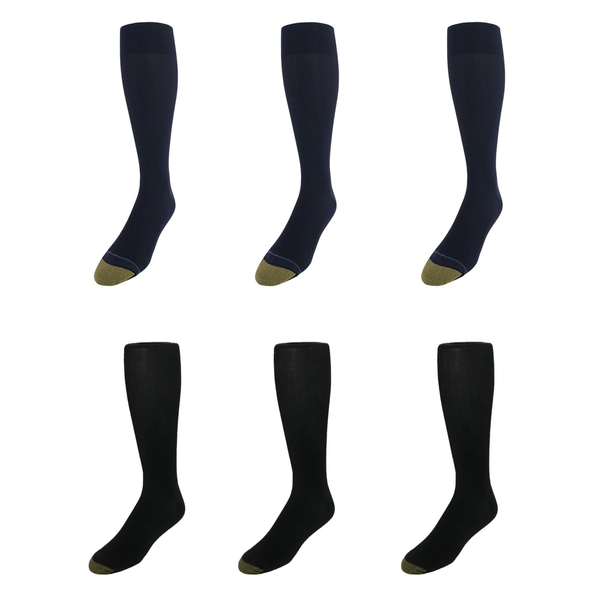 Gold Toe Men's Metropolitan Moisture Control OTC Socks (Pack of 6)
