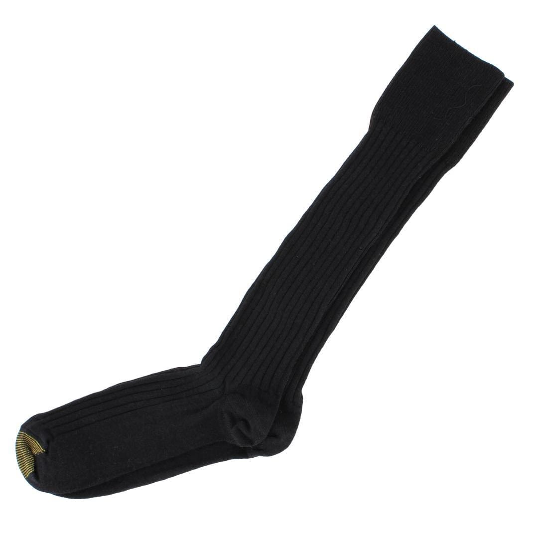 Gold Toe Mens Windsor Wool Over the Calf OTC Dress Socks (Pack of 3) - Black