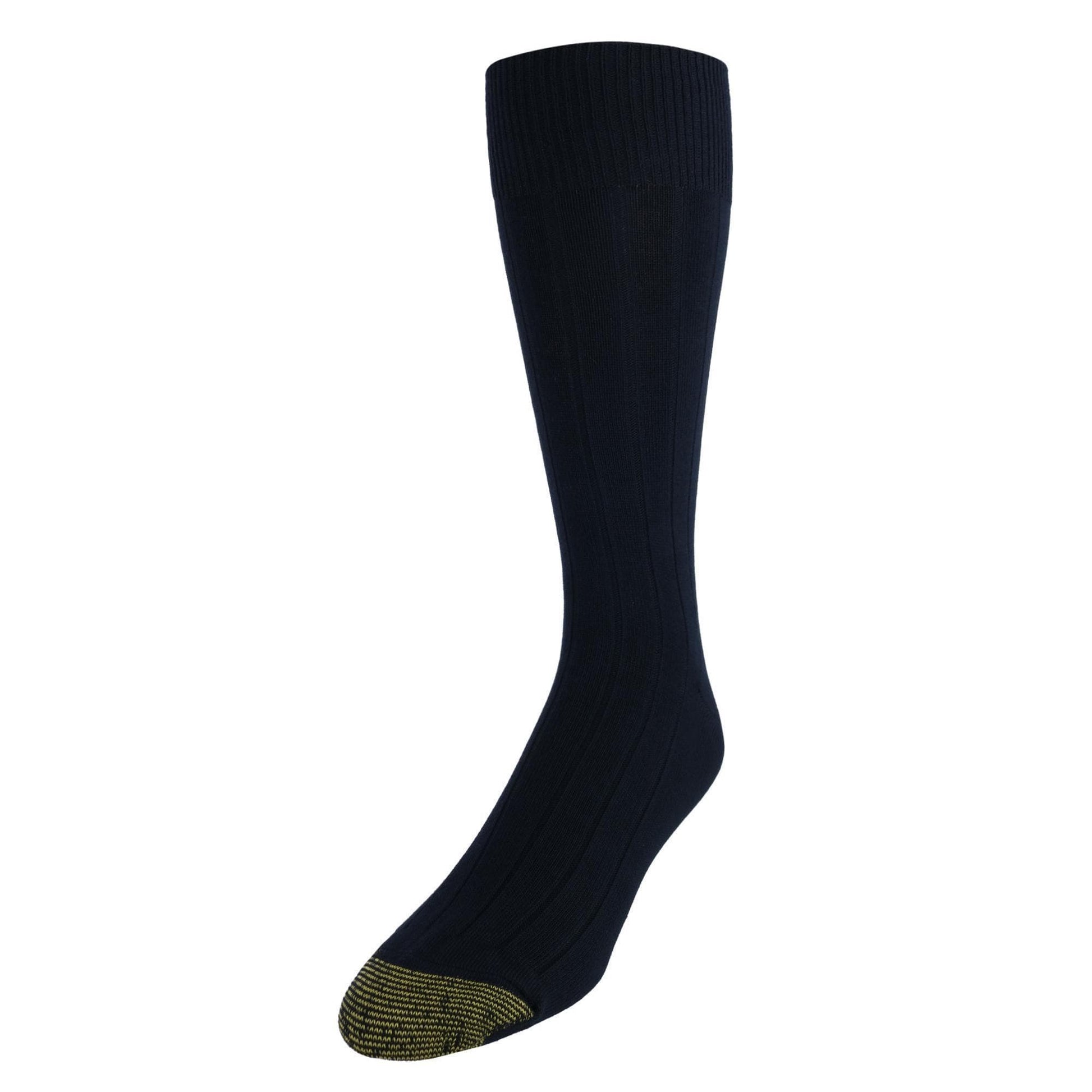 Gold Toe Mens Hampton Casual Dress Socks (Pack of 3) - Black