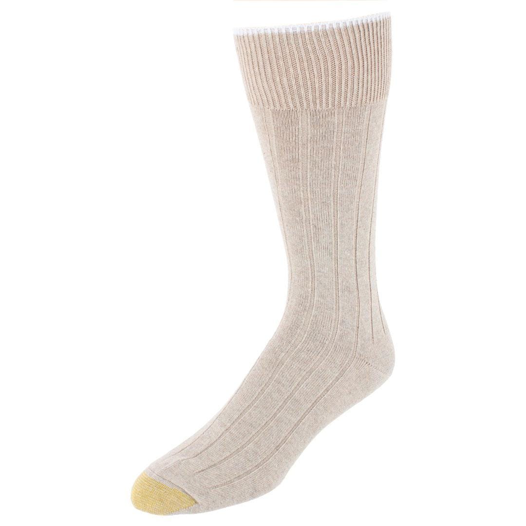 Gold Toe Mens Hampton Casual Dress Socks (Pack of 3) - Black