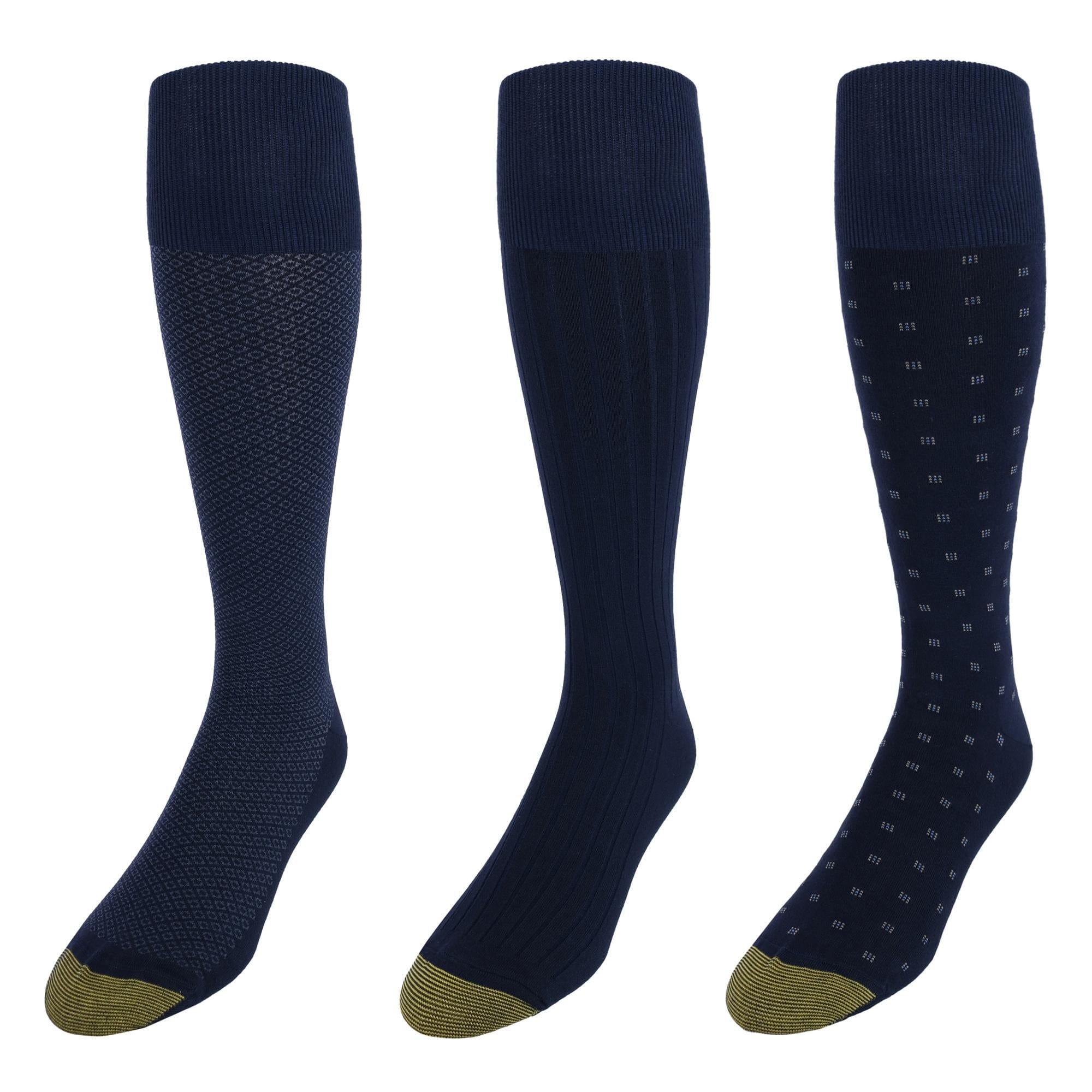 Men's Over the Calf Moisture Control Fashion Socks (Pack of 3) by Gold Toe | Mid Calf Socks at BeltOutlet.com Men's Over the Calf Moisture Control Fashion Socks (Pack of 3) by Gold Toe | Mid Calf Socks at BeltOutlet.com