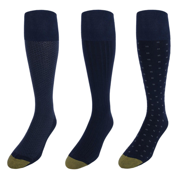 Men's Over the Calf Moisture Control Fashion Socks (Pack of 3)
