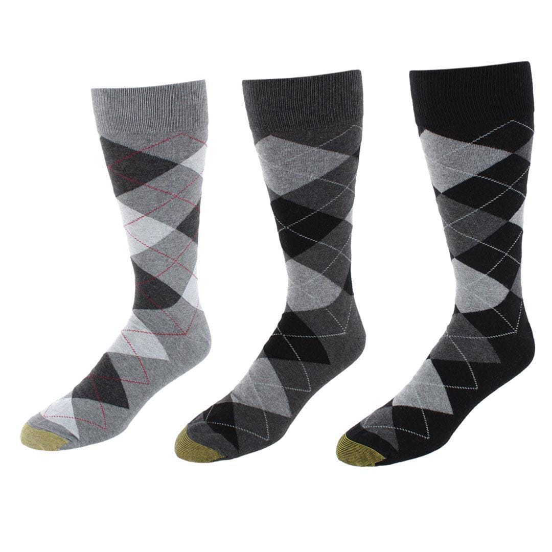 Gold Toe Men's Big & Tall Carylyle Argyle Crew Socks (3 Pairs) - Men's Big & Tall Carylyle Argyle Crew Socks (3 Pairs)