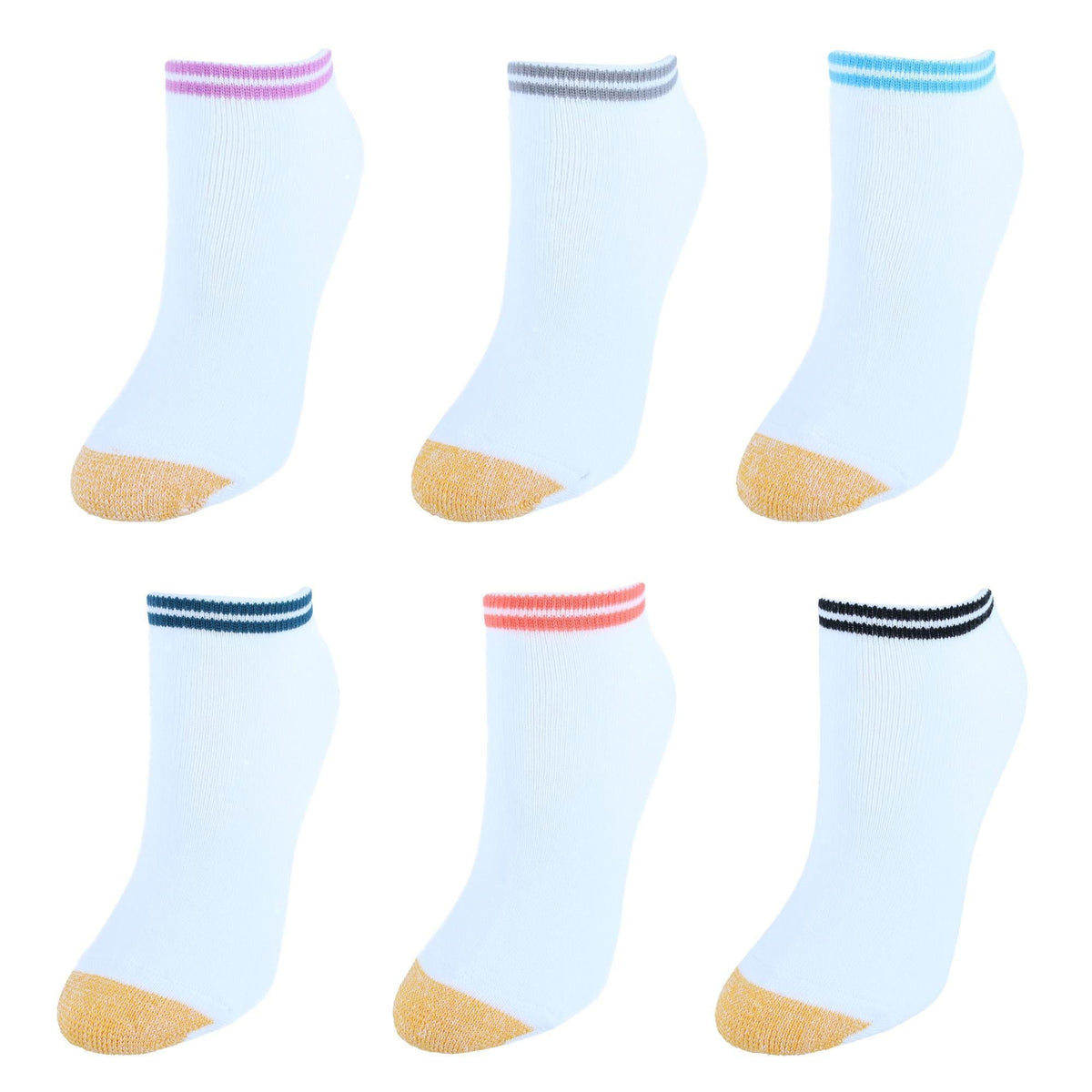 Gold Toe Women's Cotton No Show Liner Socks (Pack of 6) - Multiple