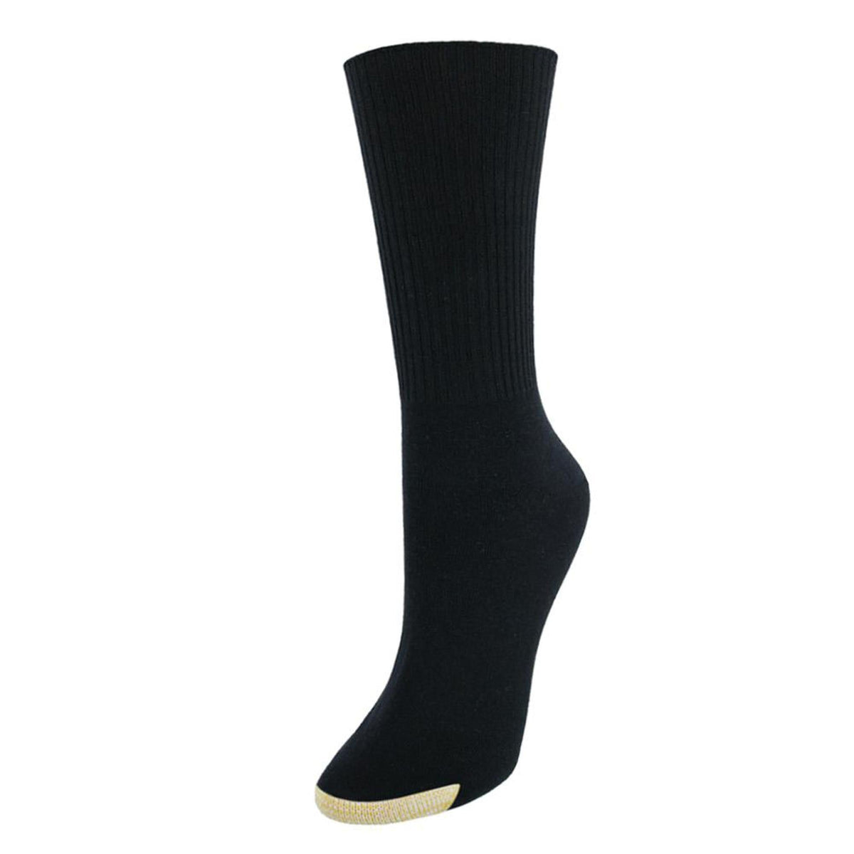 Gold Toe Women's Extended Size Turn Cuff Anklet (6 Pair Pack) - Black and White Pack