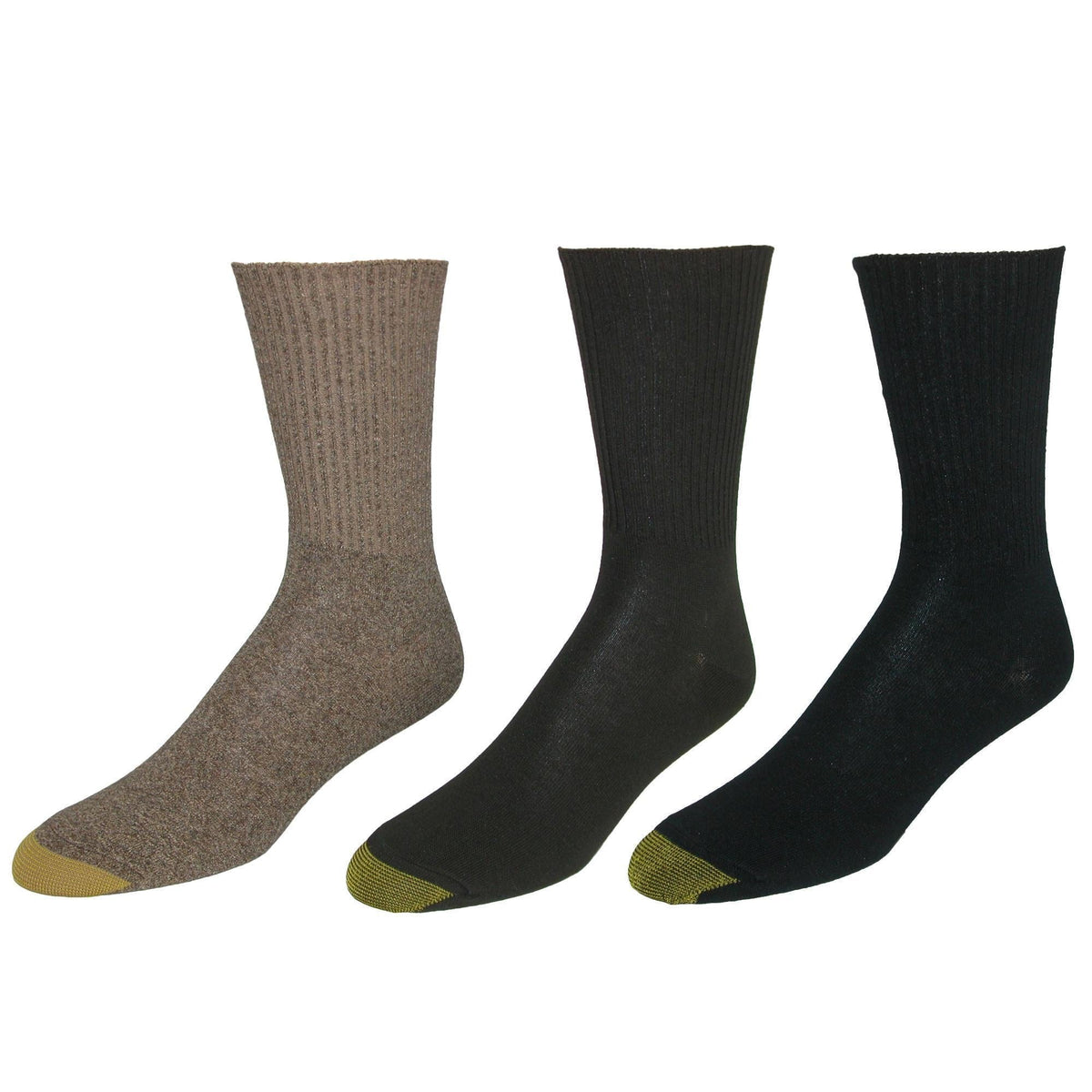 Gold Toe Women's Extended Size Turn Cuff Anklet (6 Pair Pack) - Khaki
