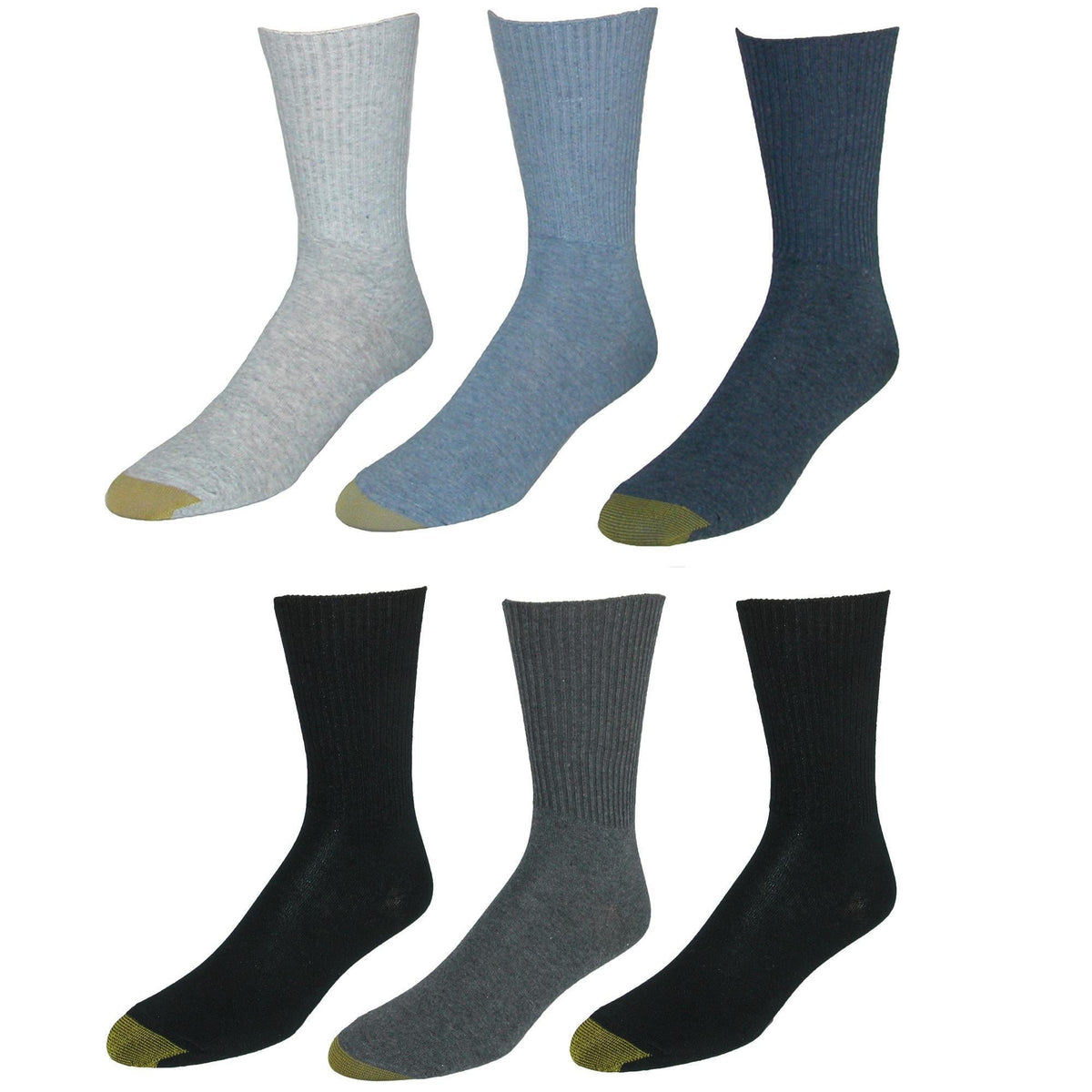 Women's Extended Size Turn Cuff Anklet (6 Pair Pack) by Gold Toe Plus