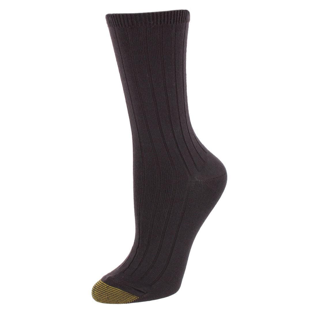 Gold Toe Women's Ultra Sof Verono Crew Socks (Pack of 3) - Khaki, String, Brown
