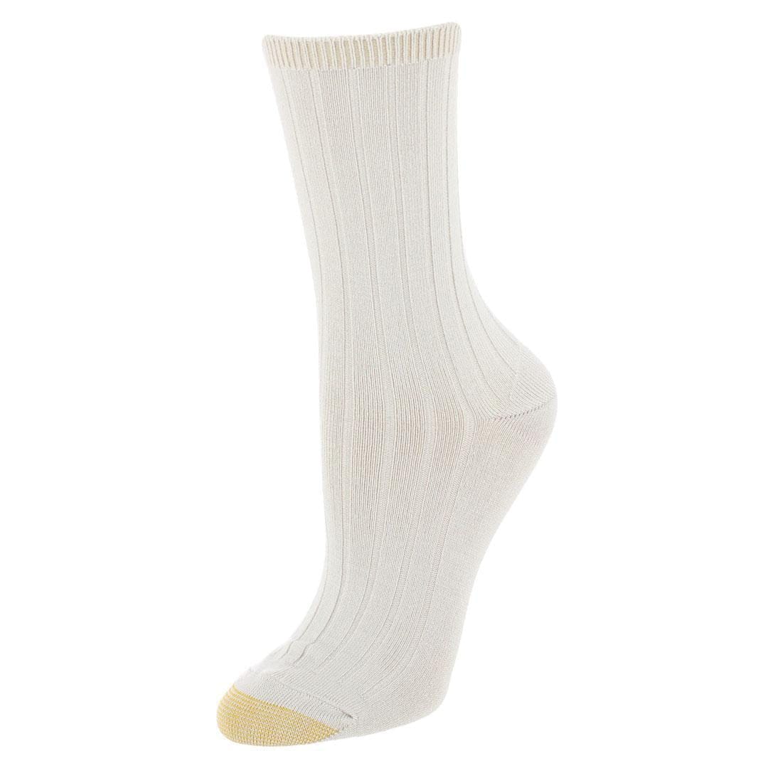 Gold Toe Women's Ultra Sof Verono Crew Socks (Pack of 3) - Khaki, String, Brown