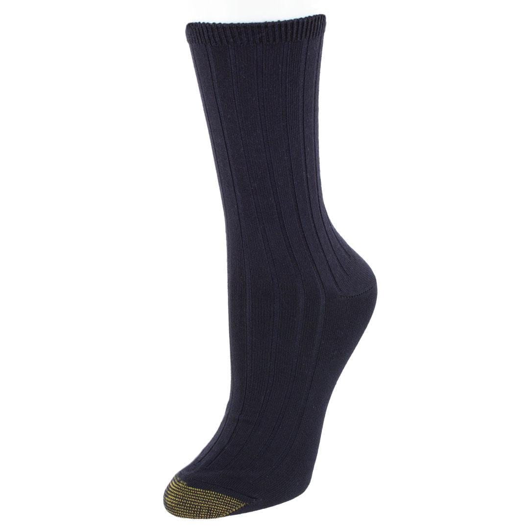 Gold Toe Women's Ultra Sof Verono Crew Socks (Pack of 3) - Midnight, Flannel, Midnight