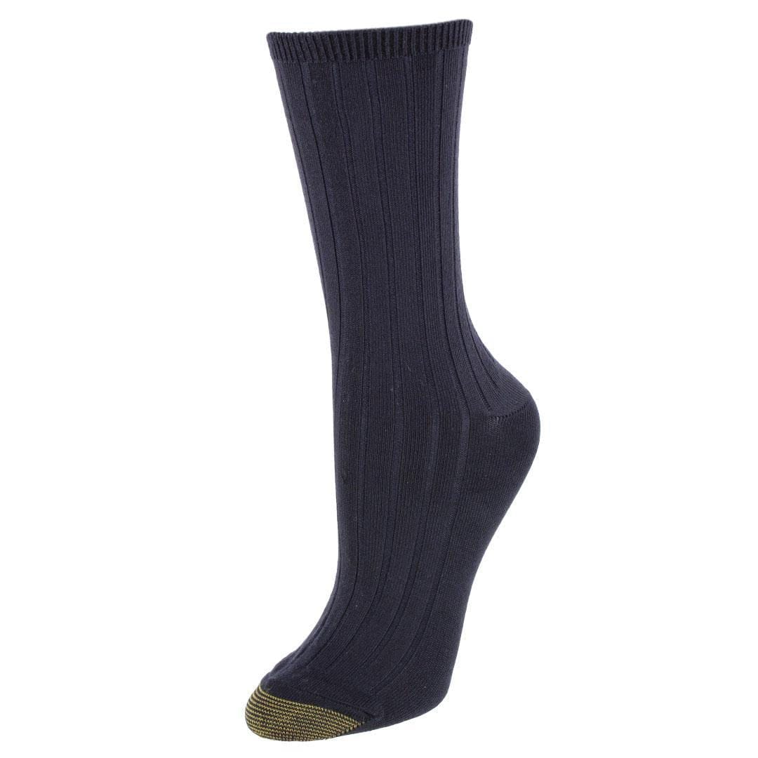Gold Toe Women's Ultra Sof Verono Crew Socks (Pack of 3) - Midnight, Flannel, Midnight