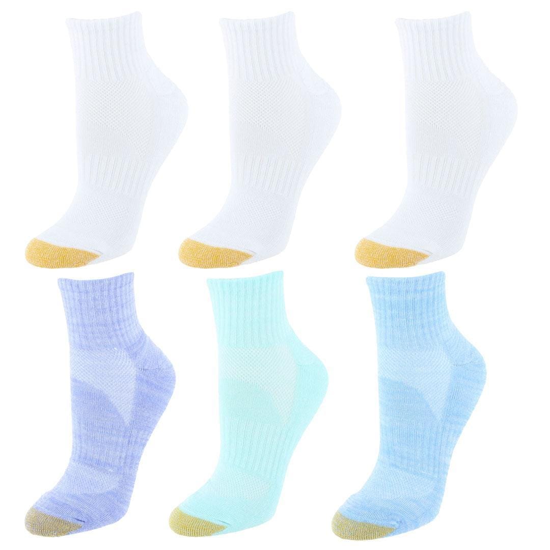 Gold Toe Women's Half Cushion Quarter Socks (6 Pair)