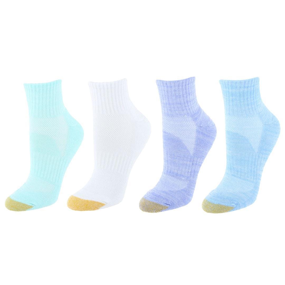 Gold Toe Women's Half Cushion Quarter Socks (6 Pair) - Multiple