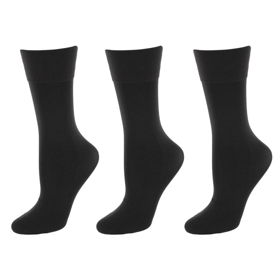 Gold Toe Women's Nylon Dress Trouser Socks (Pack of 3) - Black