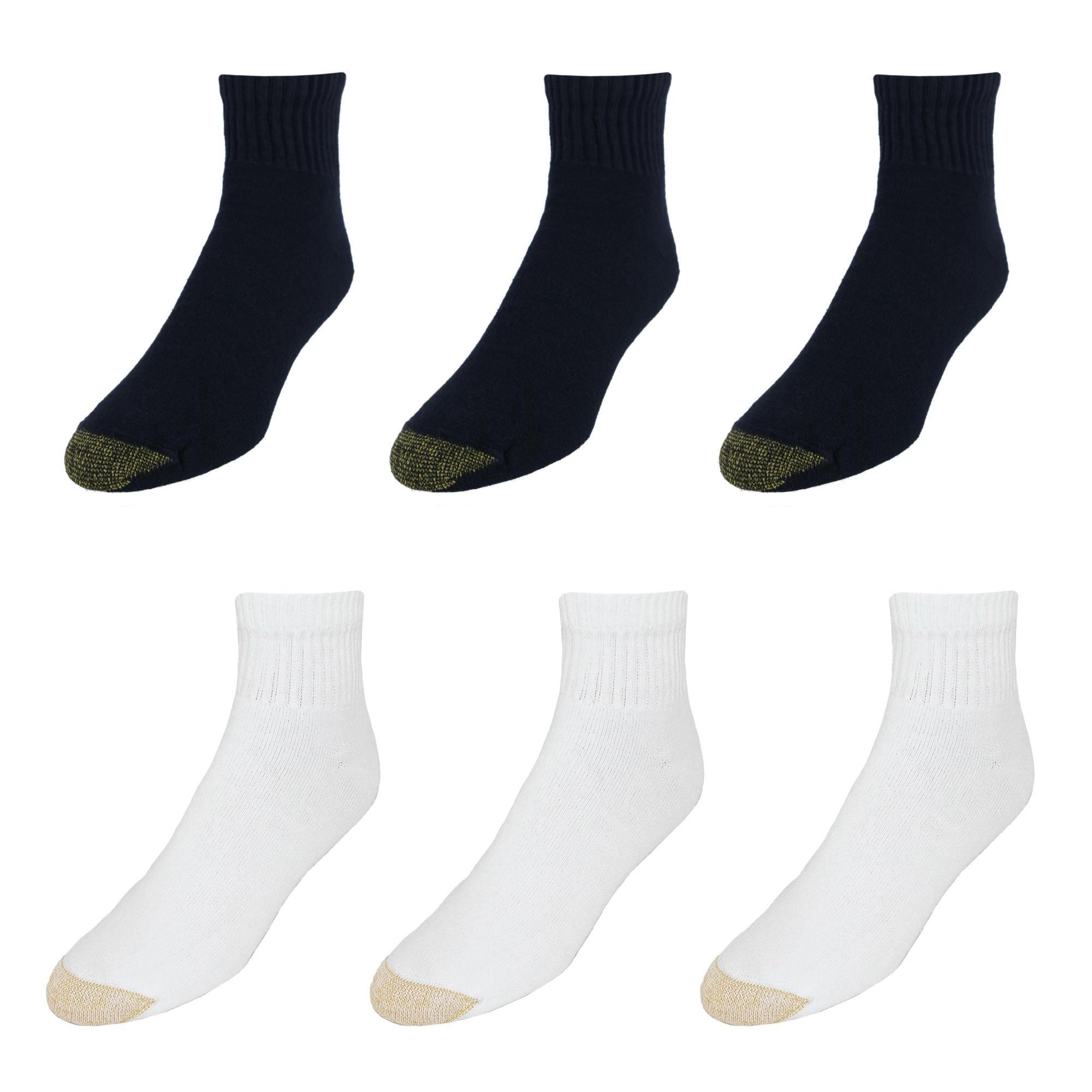 Gold Toe Men's Big & Tall Cotton Quarter Socks (Pack of 6)