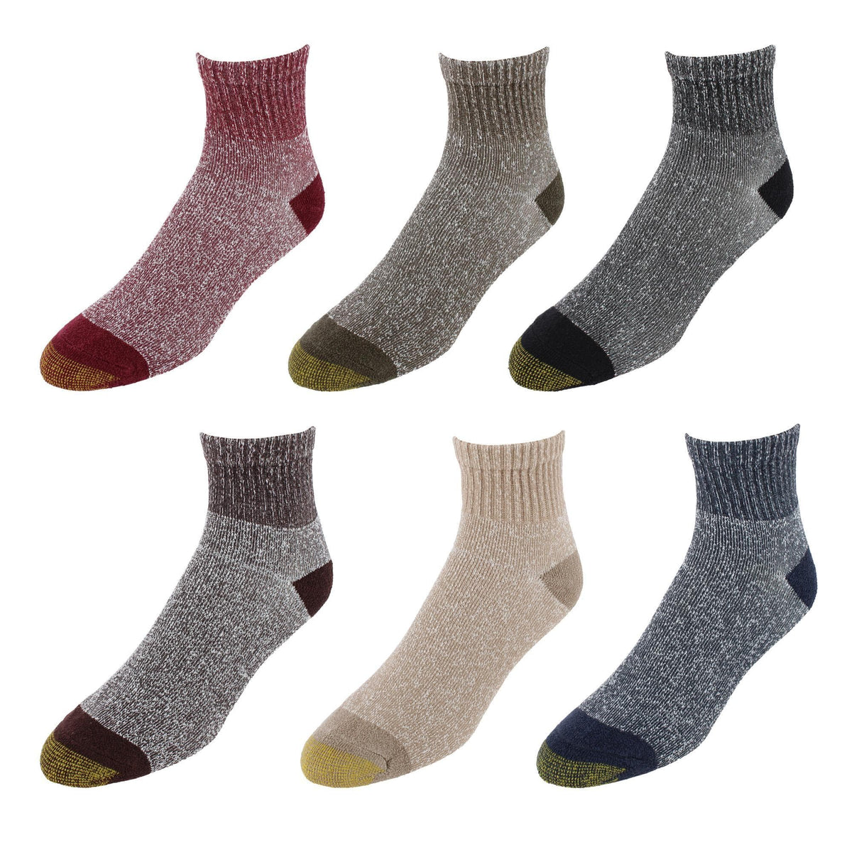 Gold Toe Men's Quarter Lenght Full Cushioned Socks (6 Pairs) - Men's Quarter Lenght Full Cushioned Socks (6 Pairs)