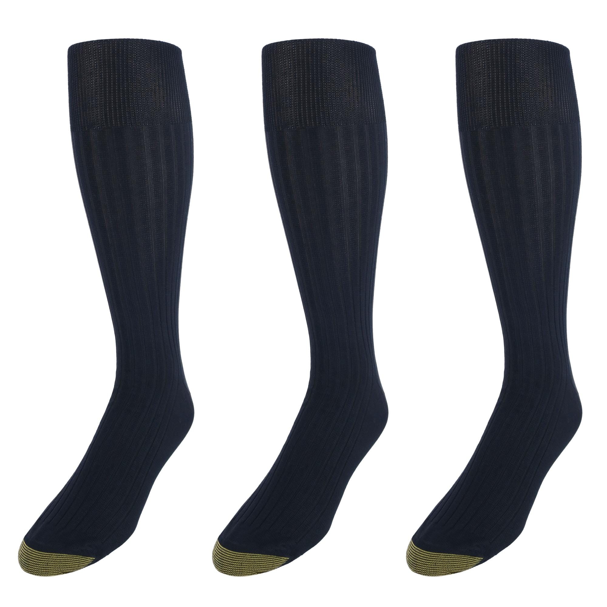 Gold Toe Canterbury OTC 3 Pair Extended Sizes - Black