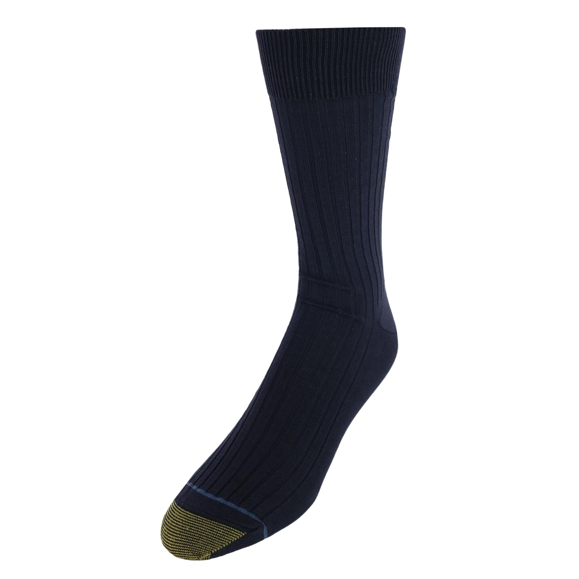 Gold Toe Men's Moisture Control Canterbury Crew Dress Socks (3 Pair Pack)